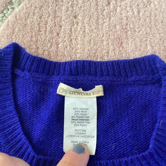 Crewcuts beautiful Purple Heart sweater sz 12 - Picture 2 of 4